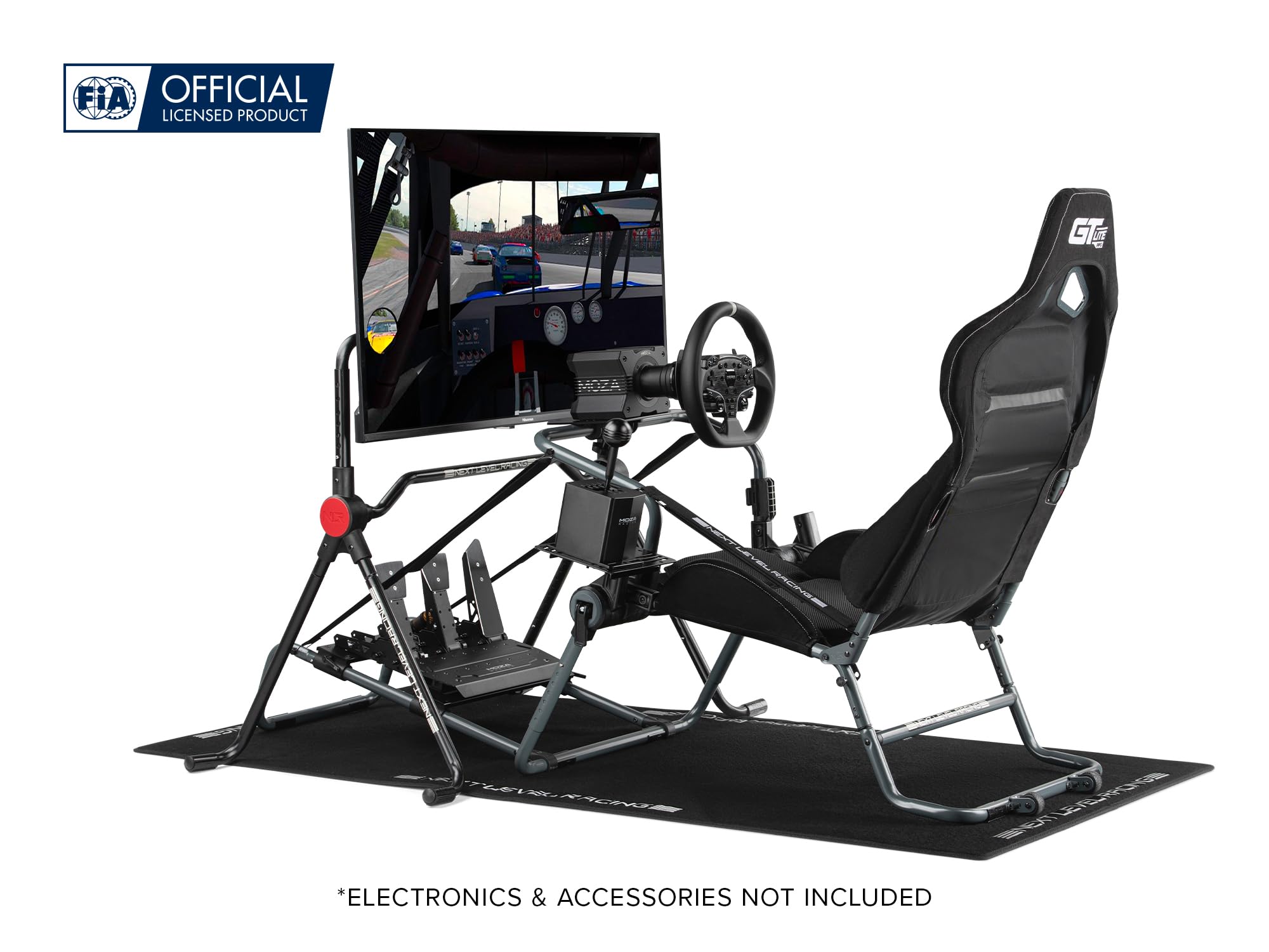 Next Level Racing NLR-S031GR GTLite Pro Foldable Racing Cockpit – Grey Edition (NLR-S031GR)