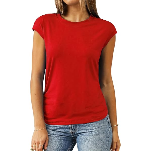 Women's Cap Sleeve Tops 2025 - Loose Fit Casual Tunic Shirts For Summer | Breathable Comfort Daily Wear T-Shirts