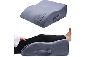 MORTGO 8" Leg Pillow, Leg Elevating Pillow for Sleeping, Swelling, Pain Relief and Post-Surgery Recovery – Memory Foam Wedge Pillow for Legs, Knee, and Back – Leg Elevation Pillow for Legs Syndrome Relief