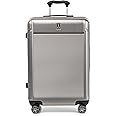 Travelpro Platinum Elite Hardside Expandable Checked Luggage, 8 Wheel Spinner, TSA Lock, Hard Shell Polycarbonate Suitcase, Metallic Sand, Checked Medium 25-Inch