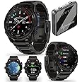 Wearable4U - Garmin Descent Mk3 & Mk3i 51 mm & 43 mm, Titanium Dive Computer - Extra-Long Strap | Up to 25 Days Battery Life, AMOLED Display, GPS Smartwatch & Gift Bundle (010-02752-13)