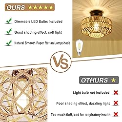 Jobtical Boho Light Fixtures Ceiling Mount,Mini