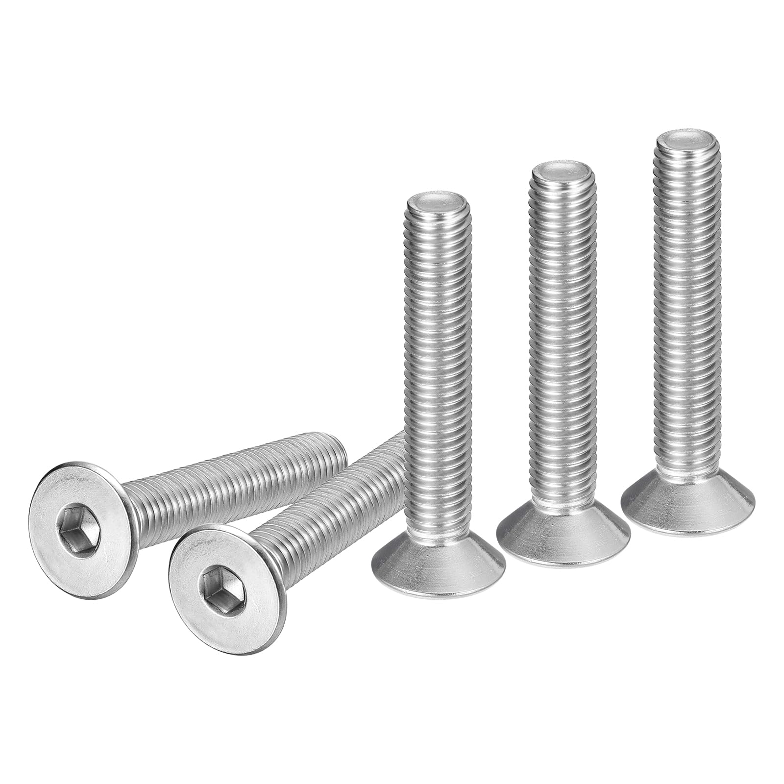 DTGN M10-1.5 x 60mm Flat Head Socket Cap Screws, 10 Pack 304 Stainless Steel Hex Socket Flat Head Screws, Full Thread, Countersunk Bolts โ image 1