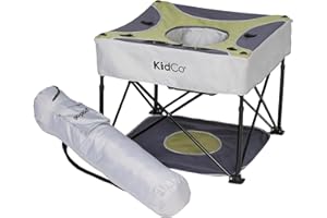 KidCo - GoPod Adjustable Height Travel Activity Seat with Floor Mat, Portable Baby Chair, Baby Activity Center (Pistachio)