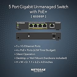 NETGEAR 5-Port Gigabit Ethernet Unmanaged PoE