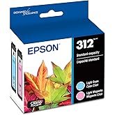 Epson T312 Light Cyan/Light Magenta Combo Pack Claria Photo HD, Standard Capacity Cartridge Ink