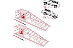 JoanKaren Hydraulic Car Ramps, 2 Pack 5 Ton (11,000 Lbs) Heavy Duty Vehicle Lift Ramps for Oil Changes, Auto Repair & Garage 