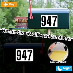 Reflective Number Stickers, 4 Sets 2 Inch Vinyl