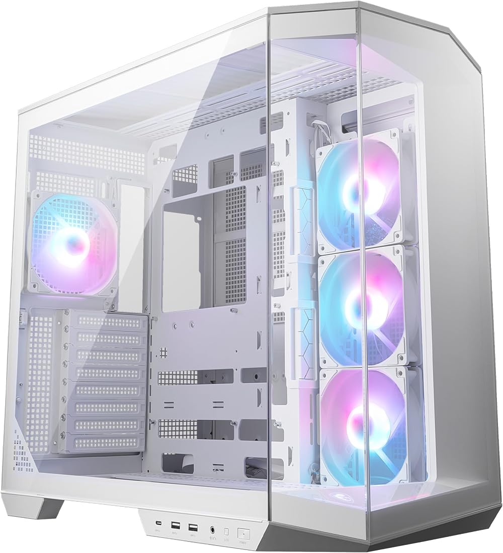 MSI MAG PANO 100R PZ White ATX PC Case with USB 20Gbps Type-C