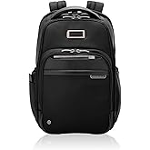 Briggs & Riley Medium Cargo Backpack for Women & Men - Laptop Backpack, For Work & Travel, Lightweight & Durable, Padded Straps, Fits up to 15" Laptop - @work Collection, Black