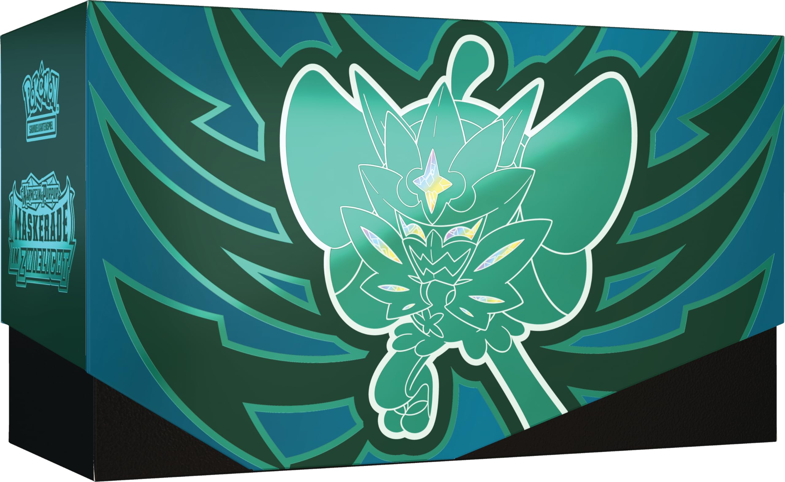 Pokémon-Sammelkartenspiel: Top-Trainer-Box Karmesin & Purpur – Maskerade im Zwielicht (1 Vollbild-Promokarte mit Türkisgrüne-Maske-Ogerpon, 9 Boosterpacks & Premium-Zubehör) 3