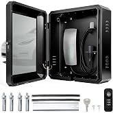 EV Charger Lock Enclosure Outdoor, Large Wall-Mount Box for Tesla Wall Connector (Gen 1-3), ChargePoint, Grizzl-E, Autel and Most EV Chargers, Multiple Cable Entry-23&rdquo;&times;19&rdquo;&times;10&rdquo; Exterior Size