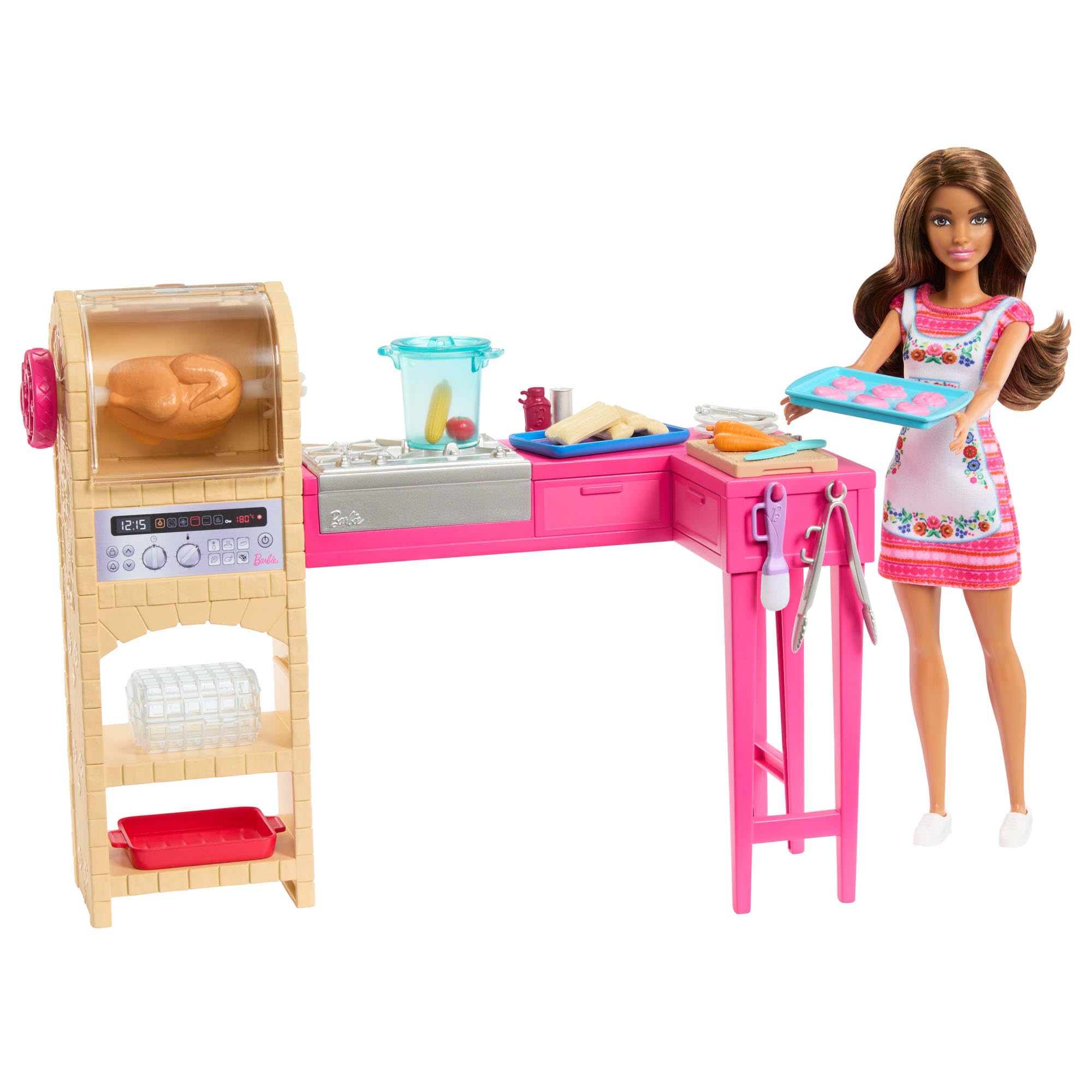 Barbie and Teresa Recipe for Friendship Teresa Fashion Doll & Kitchen Playset with 20+ Accessories Including Color-Change Cookies, JCT06