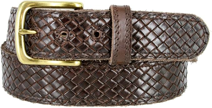 woven leather belt