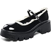 Mary Jane Shoes for Women, Black Platform Mary Jane Pumps, Chunky Heel Dress Shoes, Cute