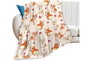 MARIKYOA Corgi Blanket Funny Corgi Gifts for Girls Boys Woman Kids Dog Corgi Lover Throw Blankets Soft Blanket Warm Fleece Flannel Plush Blankets for Bed Sofa Couch 40"x50"