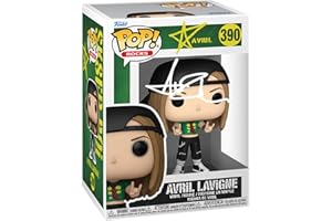 HOFSM.COM HALL OF FAME SPORTS MEMORABILIA Avril Lavigne #390 Sk8ter Boi Facsimile Signed Reprint Laser Autographed Funko POP! Rocks Figurine with Protector Case