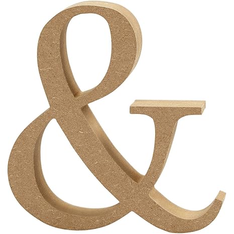 Creativ 'und' MDF Symbol, Braun, 13 x 2 cm