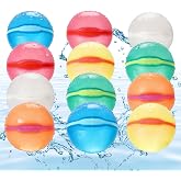 Reusable Water Balloons Refillable for Kids: Soft Silicone Material Self Sealing for Outdoor Activities - Summer Pool Beach W