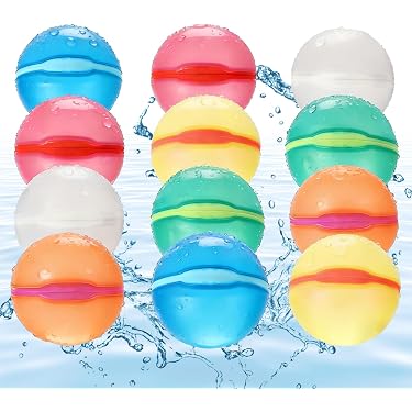 12 Globos De Agua De Silicona Reutilizables – Llenado Rápido En 1 Segundo – Juguetes Acuáticos Para Piscina, Playa Y Fiestas De Verano