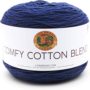 Lion Brand Yarn Comfy Cotton Blend Yarn, One Size, Spectrum