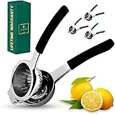 Bellemain Metal Lemon Squeezer, 304 Stainless Steel Citrus Juicer, black | Manual Lemon &amp; Lime Press with Maximum Juice Extraction, Seed Filter, Non-Slip Handles &amp; Dishwasher-Safe Design
