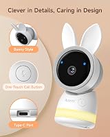 ARENTI 2.5K Smart Wifi Baby Monitor 5" Split Display Pan Tilt Night Vision view 4