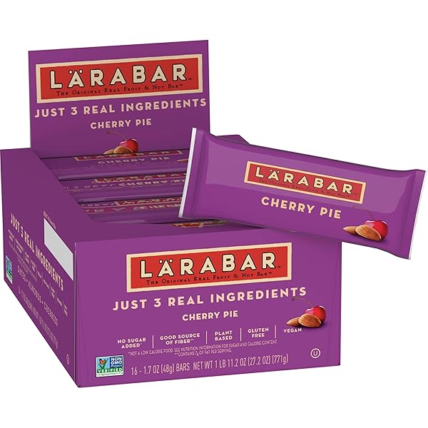 LARABAR CHERRY PIE, GLUTEN FREE VEGAN FRUIT & NUT BAR, 1.7 OZ BARS, 16 CT