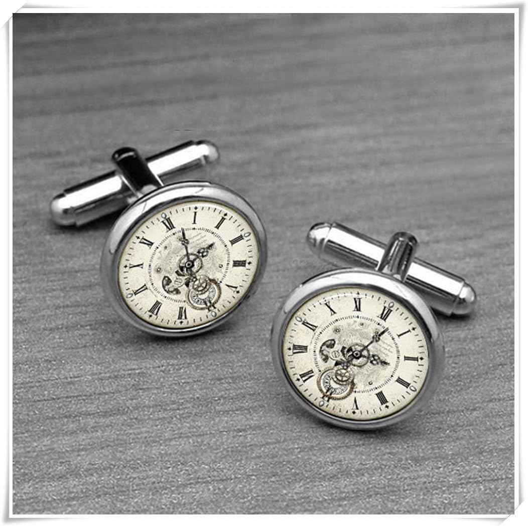 paystone Vintage Steampunk Clock Cufflinks