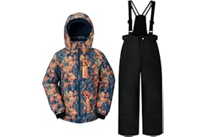 NORDOIS POUTINE Boys Snowsuit Winter Jacket Detachable-Hooded Ski Suit Extra Warmth Winter Suit