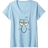 Womens Spongebob Squarepants Halloween Squidward Big Face Costume V-Neck T-Shirt