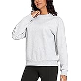 THE GYM PEOPLE Women's Long Sleeves Fleece Sweatshirts Loose Fit Crewneck Workout Casual Pullover Tops