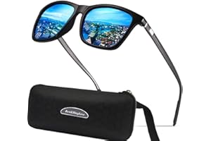 Polarized Sunglasses for Men Women UV Protection Retro Ultralight Unbreakable Frame Fishing Night Driving Glasses