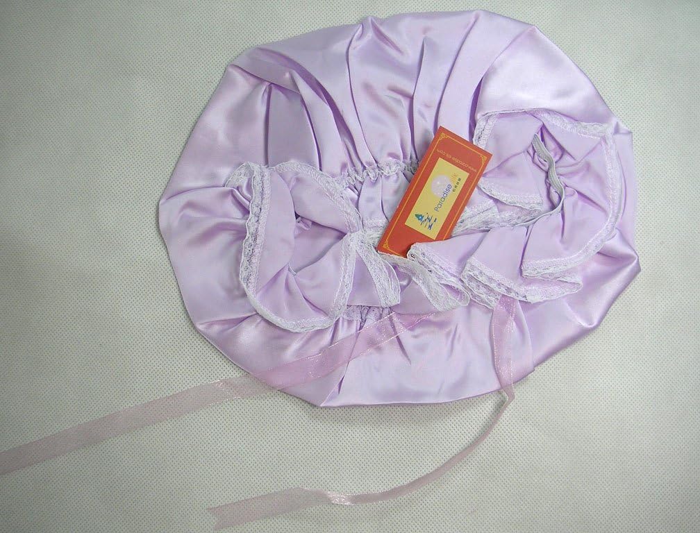 Paradise Silk Real Silk Slumber Cap Sleeping Hat W/Lace