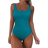 Firpearl Underwire Swimsuits for Women Ruched Tummy Control Long Torso One Piece Bathing Suits Push Up Modest Swimwear