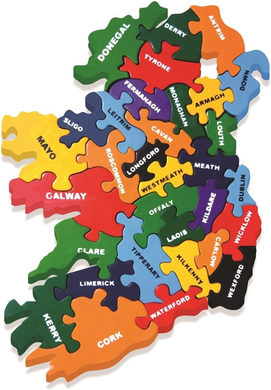 Wooden Map Of Ireland Jigsaw Puzzle Handmade in Ireland