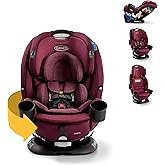 Graco Turn2Me 3-in-1 Rotating Convertible Car Seat, London, Rear-Facing Rotation, Forward-Facing Mode, Highback Booster Up to 100 lbs, Adjustable Headrest & Harness, Steel Reinforced Frame
