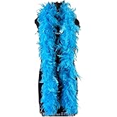 2 Yards 80g Turkey Chandelle Feather Boa for DIY Craft,Party Dancing Dress Up, Halloween Decoration