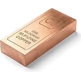 Solid Copper Bar 1 KG(2.2lb) | 99.9% Pure Copper (Cu 999) | Decorative Collectible Ingot for Display, Crafts &amp; Educational Use