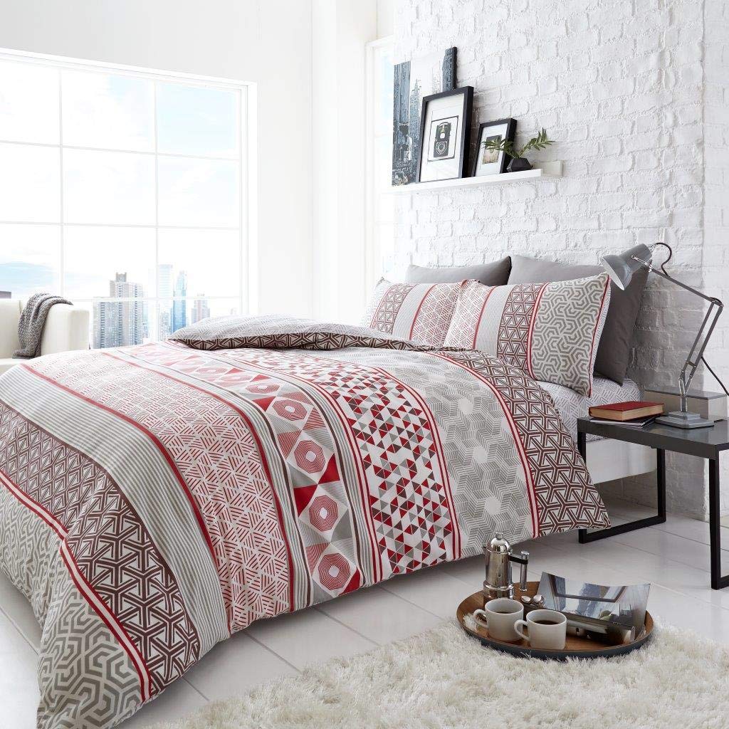 GC GAVENO CAVAILIA Gaveno Cavailia Helsby Luxurious Bed Set with Duvet Cover and Pillow Cases, Polyester-Cotton, King-Natural