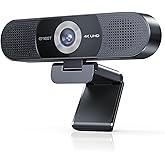 EMEET 3-in-1 4K Webcam with Microphone and Speaker, C980 PRO 60°-98° Wide Angle Webcam w/ 4 Noise Cancel Mics, 2 Speakers, Fi
