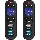 Pack of 2 Universal Replace Remote Applicable for TCL TV/Hisense TV/Onn TV/Philips TV/Sharp TV/Westinghouse TV/Sanyo TV/RCA T