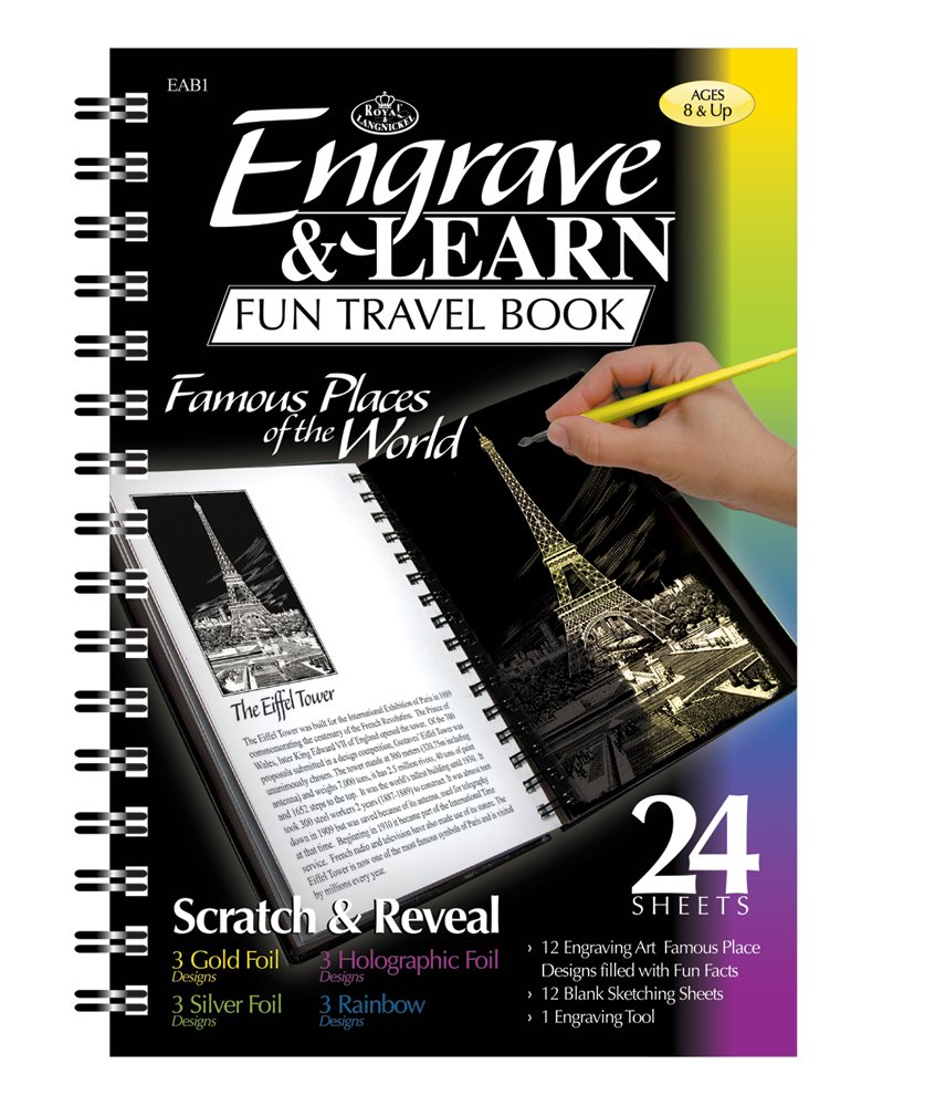 Royal & Langnickel Engrave and Learn-Famous Places of the World, black