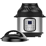 Instant Pot Duo Crisp 11-in-1 Electric Pressure Cooker with Air Fryer Lid, 6 Quart Stainless Steel/Black, Air Fry, Roast, Bak
