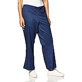 Cherokee Scrub Pants for Women Mid Rise Flare Leg Drawstring Cargo Medical Uniform 4 Pocket Durable Easy Care Stretch - 4044