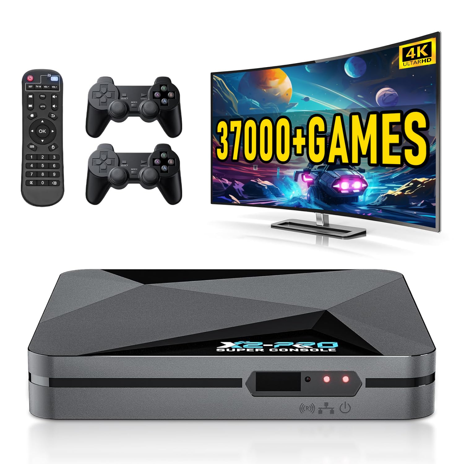 Kinhank 2026 Upgrade Super Console X2 pro with 37000+classic Games Retro Game Console, Video Game Console with EmuELEC 4.6/Android 9.0 in 1