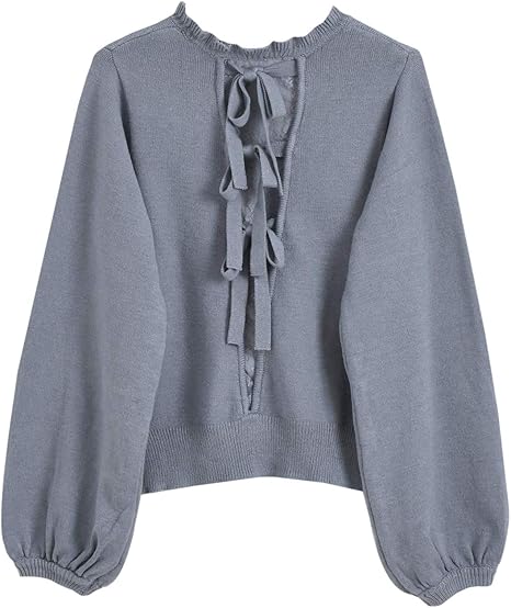 Amazon マジェスティックレゴン Majestic Legon Tripleリボンニット M ブルー セーター 通販