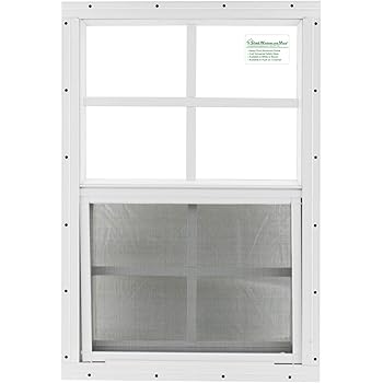 Amazon.com : Shed Windows 14" X 21" White Flush Mount 