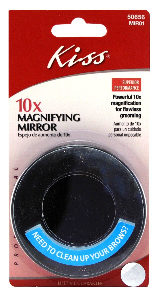 Amazon Com Kiss 10x Magnifying Mirror Small 3 Inch Diameter 2 Pack Beauty