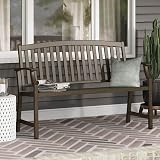 Grand patio Outdoor Bench Dark Brown Aluminum Steel Frame 300kg view 7